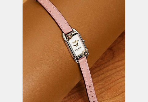 Coach Women's Pink Silver Tone Cadie Watch| Coach in Lebanon