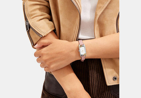 Coach Women's Pink Silver Tone Cadie Watch| Coach in Lebanon