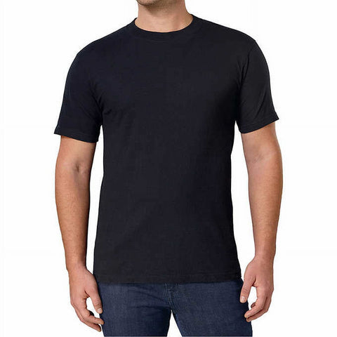Kirkland Signature Men's Black Crew Neck Pack Of 6 T-Shirts | Kirkland Signature In Lebanon
