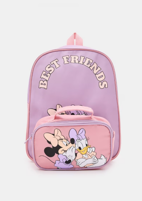Sinsay Girl's Purple Minnie Mousse-Printed Backpack ANFK461