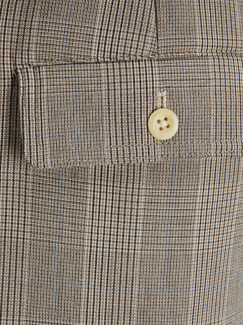 Jack & Jones Men's Beige Loose Fit Pleat-Front Trousers | Jack & Jones In Lebanon