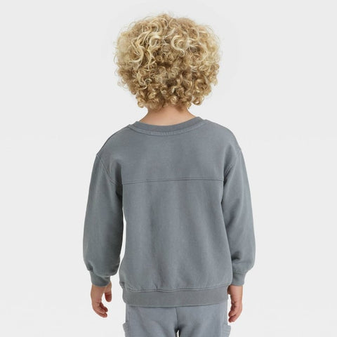 Cat & Jack Boy's Grey Washed French Terry Sweatshirt | Cat & Jack In Lebanon