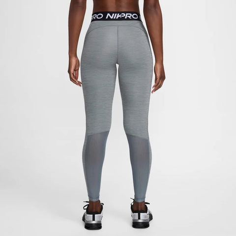 Nike Women's Grey Mid-Rise Mesh-Panelled Leggings | Nike In Lebanon
