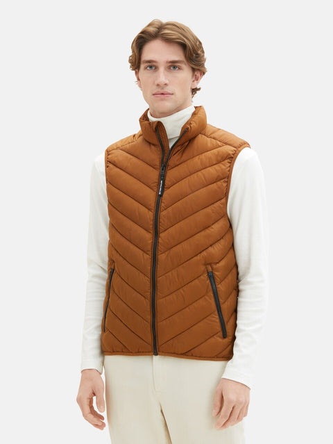 Tom Tailor Men's Brown Vest | Tom Tailor In Lebanon