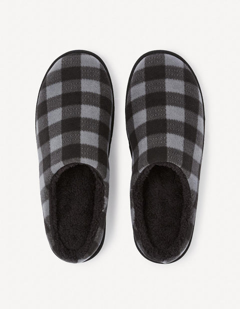 Celio Men's Black & Gray Checkered Slipper |Celio In Lebanon