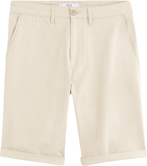 Celio Men's Beige Bochinobm Canvas Shorts | Celio In Lebanon