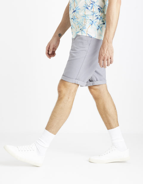 Celio Men's Blue Sky Bochinobm Stretch Cotton Chino Shorts | Celio In Lebanon