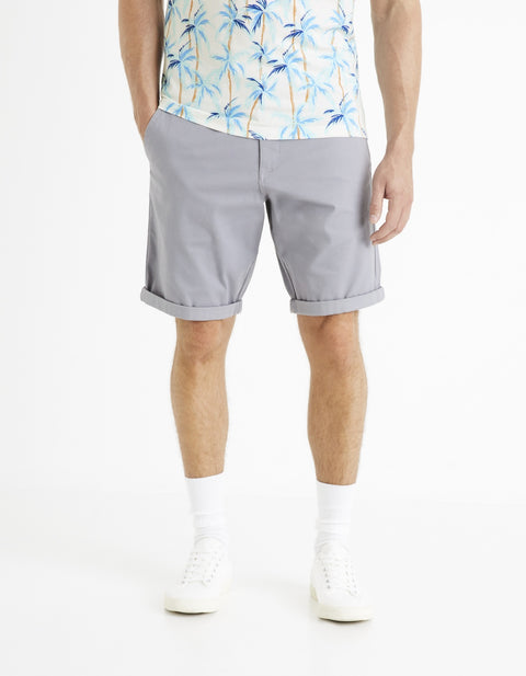 Celio Men's Blue Sky Bochinobm Stretch Cotton Chino Shorts | Celio In Lebanon