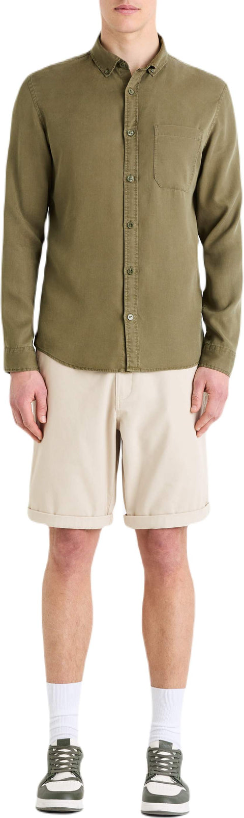 Celio Men's Beige Bochinobm Canvas Shorts | Celio In Lebanon