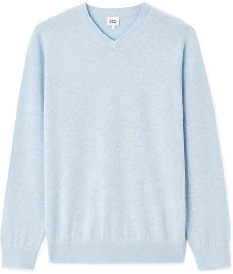 Celio Men's Light Blue Classic V-Neck Blouse | Celio In Lebanon
