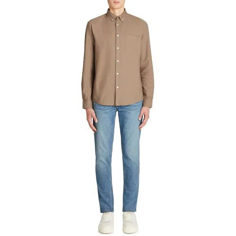 Celio Men's Tan Regular Fit Long Sleeve Shirt | Celio In Lebanon