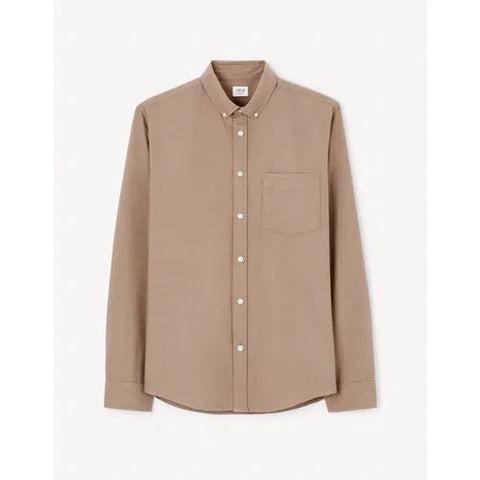 Celio Men's Tan Regular Fit Long Sleeve Shirt | Celio In Lebanon