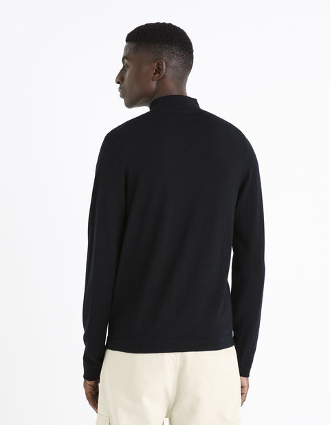 Celio Men's Black High Neck Sweater | Celio In Lebanon