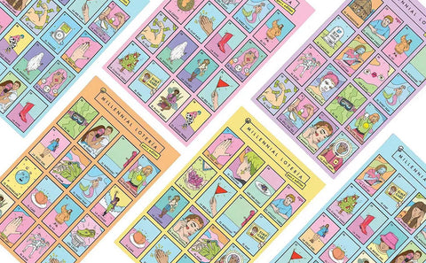 Blue Star Press Millennial Loteria Board Game TG783