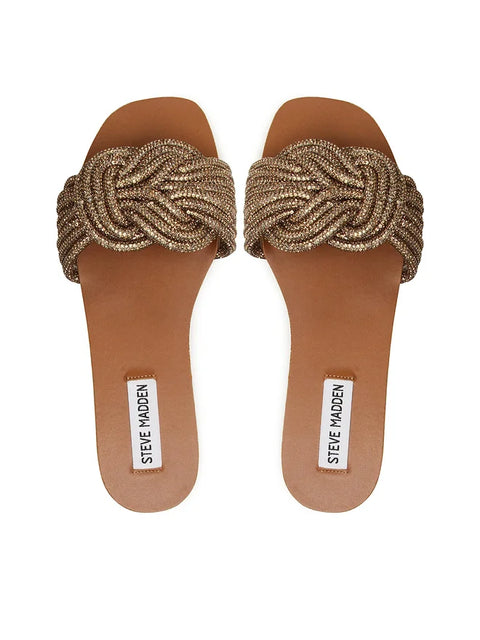 Steve Madden Women's Bronze Rhinestone Adore Slippers | Steve Madden In Lebanon