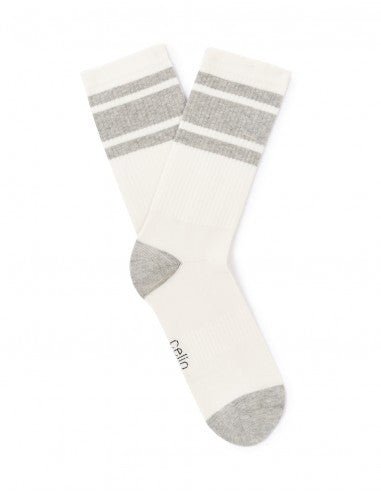 Celio Men's White & Gray High-Cut Sports Socks|Celio In Lebanon