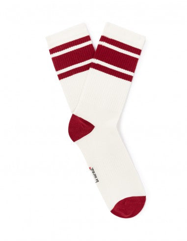 Celio Men's White & Red High-Cut Sports Socks|Celio In Lebanon
