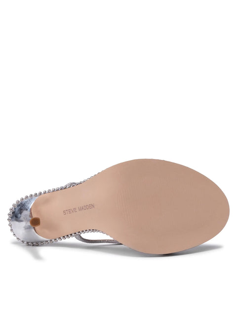 Steve Madden Women's Silver Rhinestone Glammer-R Sandals | Steve Madden In Lebanon