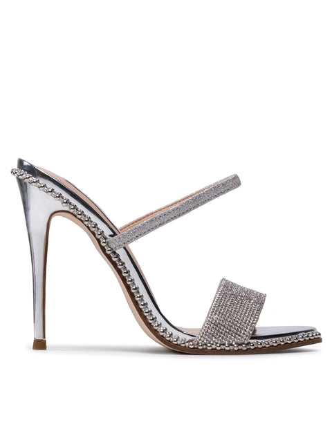Steve Madden Women's Silver Rhinestone Glammer-R Sandals | Steve Madden In Lebanon