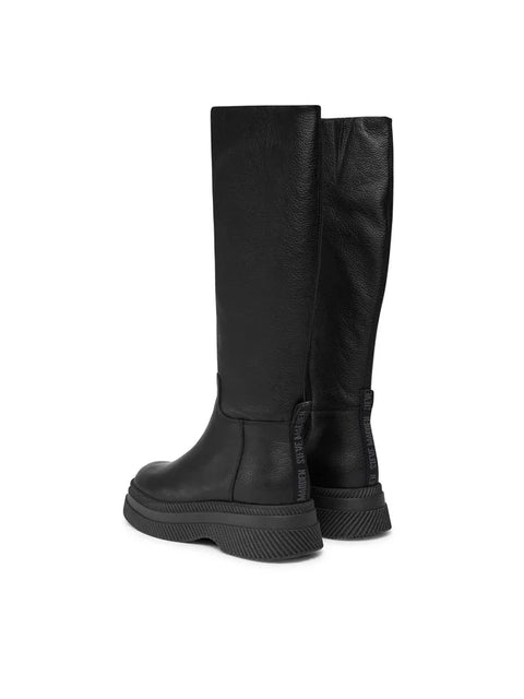 Steve Madden Women's Gylana Black Leather Platform Boots |Steve Madden In Lebanon