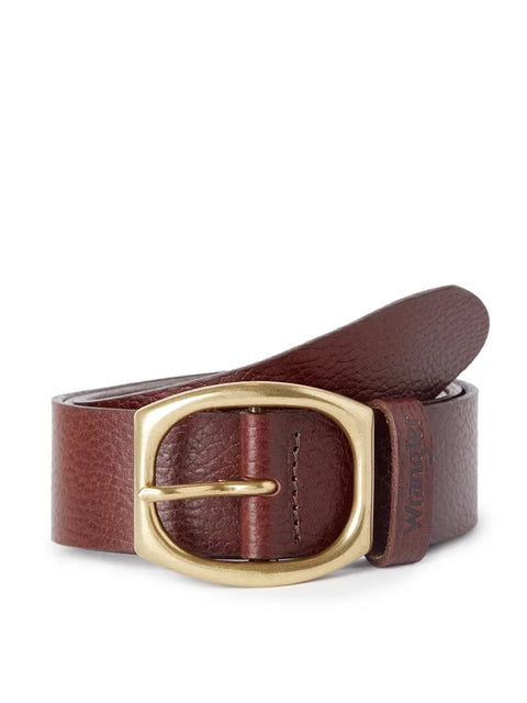 Wrangler Men's Brown Pasek Plate Belt  | Wrangler In Lebanon