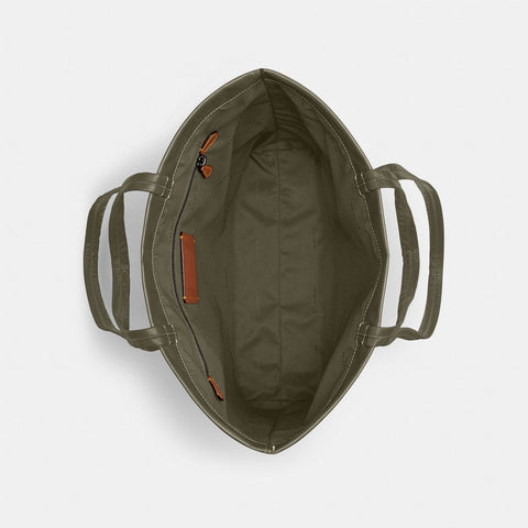 Coach Men's Olive Green Leather Hall Tote Bag |Coach In Lebanon