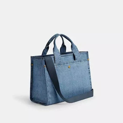 Coach Women's Blue Denim Cargo Tote Bag |Coach In Lebanon