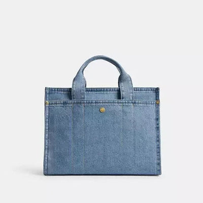 Coach Women's Blue Denim Cargo Tote Bag |Coach In Lebanon