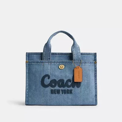 Coach Women's Blue Denim Cargo Tote Bag |Coach In Lebanon