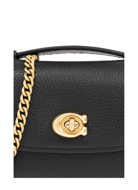 Coach Women's Black Refined Pebble Leather Cassie Shoulder Bag | Coach In Lebanon