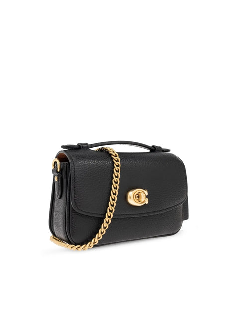 Coach Women's Black Refined Pebble Leather Cassie Shoulder Bag | Coach In Lebanon