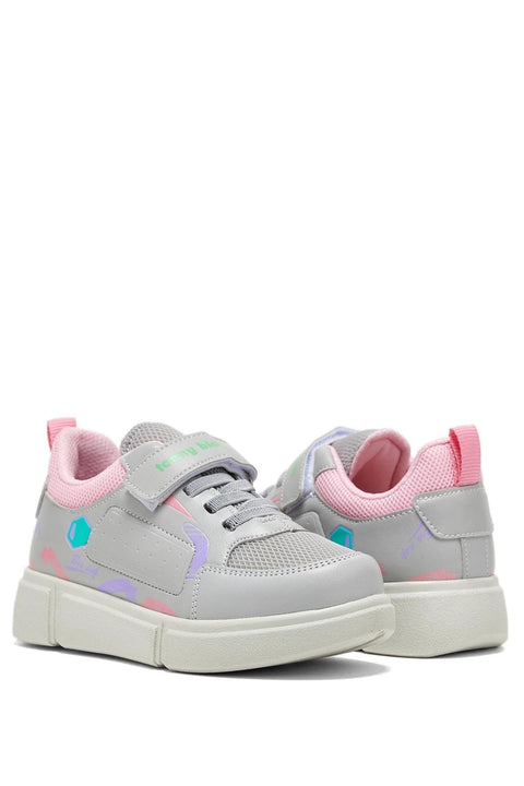 Tonny Black Kids Grey With Light Pink Sport Sneakers | Tonny Black In Lebanon