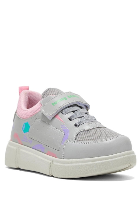 Tonny Black Kids Grey With Light Pink Sport Sneakers | Tonny Black In Lebanon