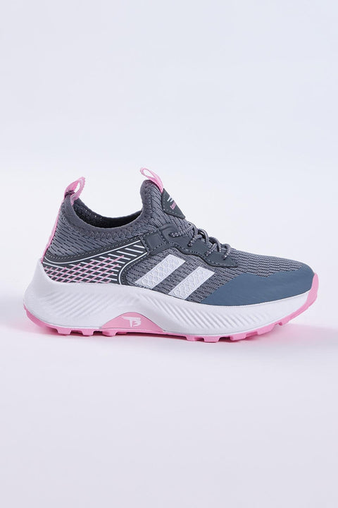 Tonny Black Kids Dark Grey & Pink Sport Sneakers | Tonny Black In Lebanon