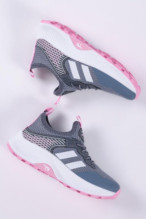 Tonny Black Kids Dark Grey & Pink Sport Sneakers | Tonny Black In Lebanon