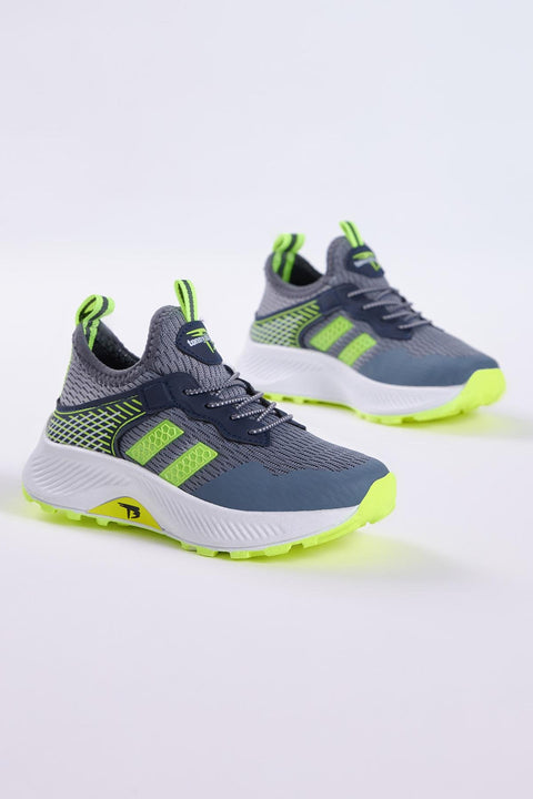 Tonny Black Kids Dark Gray & Line Sneakers | Tonny Black In Lebanon
