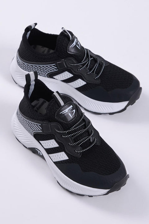 Tonny Black Kids Black & White Sneakers | Tonny Black In Lebanon