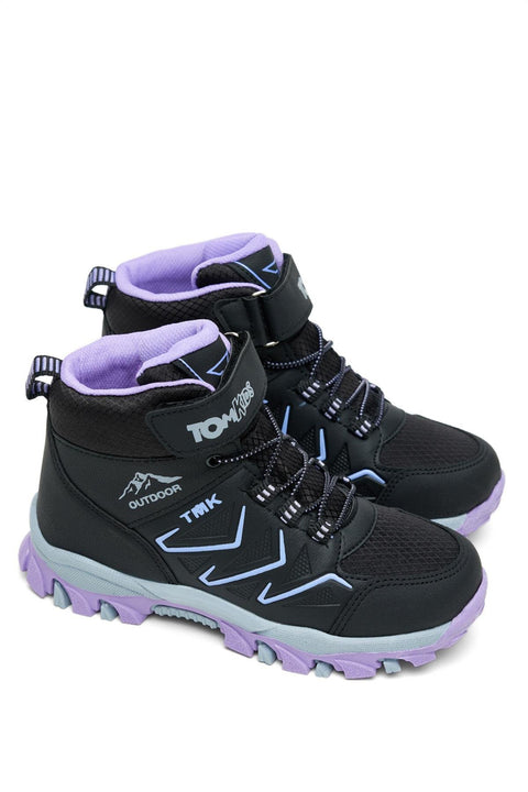 Tonny Black Kids Black & Lilac Comfortable Mold Boots | Tonny Black In Lebanon