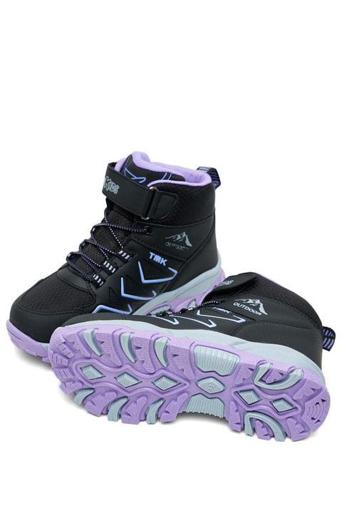 Tonny Black Kids Black & Lilac Comfortable Mold Boots | Tonny Black In Lebanon