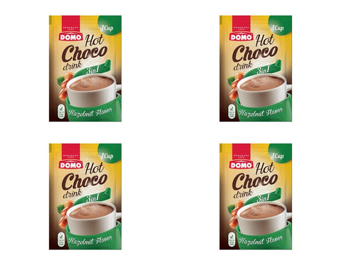 Domo Hot Choco Hazelnut Drink 3in1 Classic 4 Sachets | Domo In Lebanon