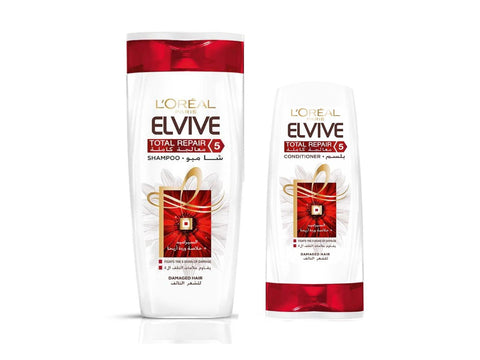 L'Oreal Paris Elvive Total Repair 5 Repairing Shampoo 600ml + Conditioner 200ml (-20% OFF) | L'Oreal Paris In Lebanon
