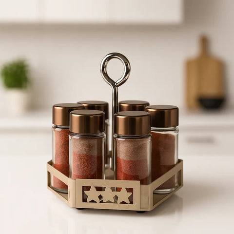 Mori Italy 5 Pieces Spice Jar Rack 4726PA