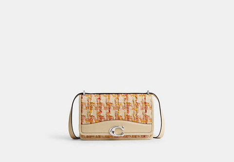 COACH Women's Beige Bandit Tweed Mini Crossbody Bag | COACH In Lebanon