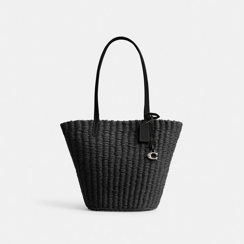 Coach Straw Tote Women's Black Shoulder Bag | Coach In Lebanon