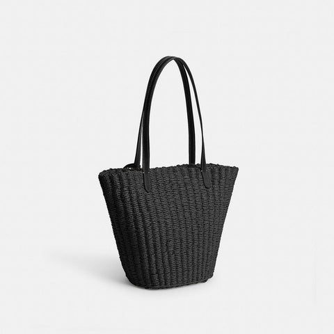 Coach Straw Tote Women's Black Shoulder Bag | Coach In Lebanon