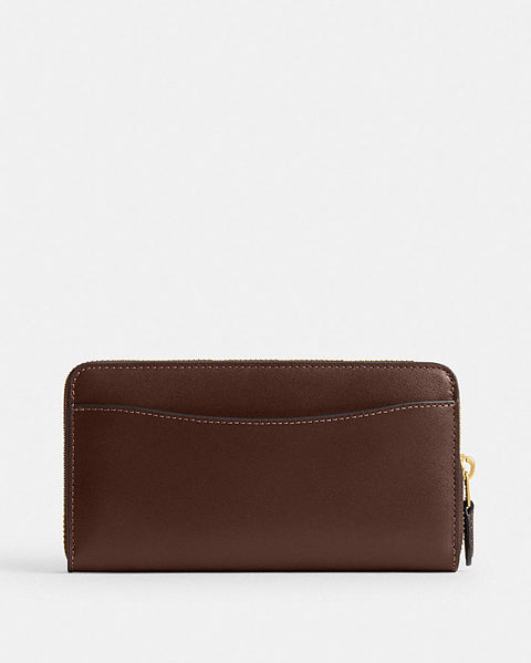 Coach Women's Brown Essential Slim Accordion Leather Zip Around Wallet | Coach In Lebanon