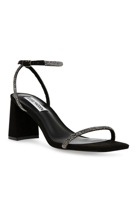 Steve Madden Women's Black Leva Rhinestone Heel Sandals|Steve Madden In Lebanon