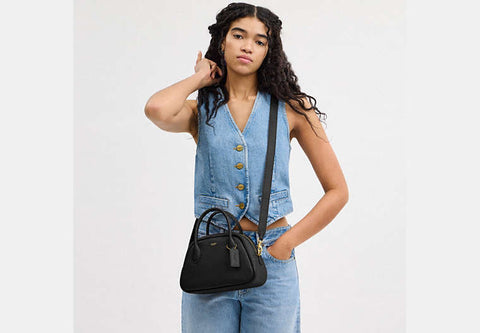 COACH Women's Black Borough Leather Bowling Handbag | COACH In Lebanon