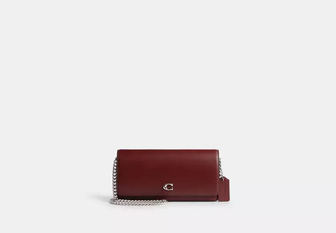 Coach Women's Burgundy Refined Leather Essential Evie Long Crossbody Bag | Coach In Lebanon