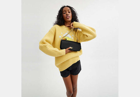 Coach Women's Black Leather Dinky Crossbody Bag |Coach In Lebanon